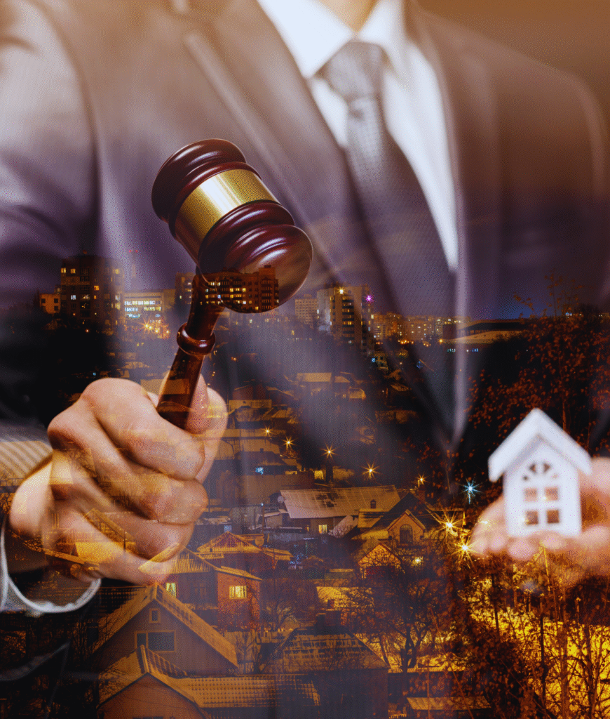 Lawyer holding a gavel